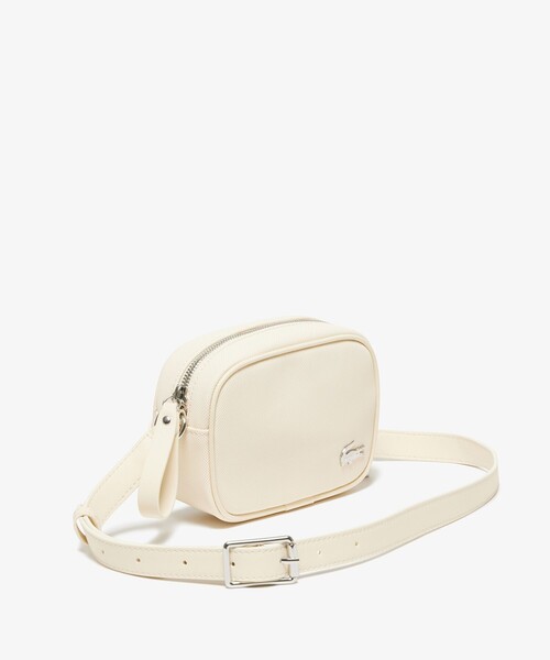 LACOSTE（ラコステ）の「デイリーライフスタイル コーテッドキャンバススモールショルダーポーチ（ショルダーバッグ・レディース・ブラック/オフホワイト・FREE）」の11枚目の写真