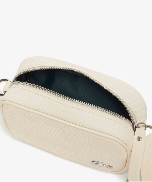 LACOSTE（ラコステ）の「デイリーライフスタイル コーテッドキャンバススモールショルダーポーチ（ショルダーバッグ・レディース・ブラック/オフホワイト・FREE）」の13枚目の写真