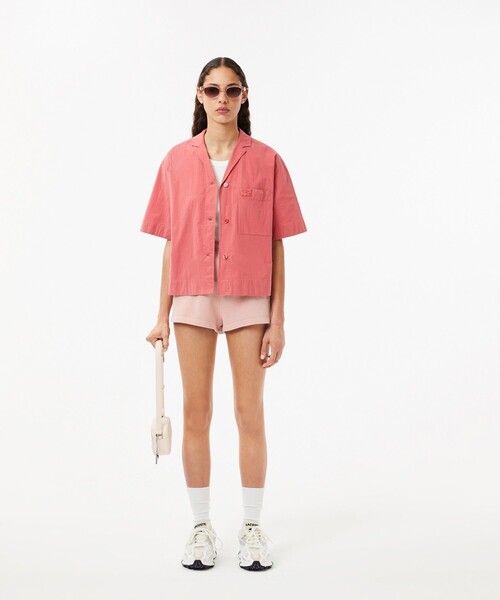 LACOSTE（ラコステ）の「デイリーライフスタイル コーテッドキャンバススモールショルダーポーチ（ショルダーバッグ・レディース・ブラック/オフホワイト・FREE）」の15枚目の写真