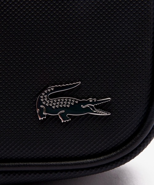 LACOSTE（ラコステ）の「デイリーライフスタイル コーテッドキャンバススモールショルダーポーチ（ショルダーバッグ・レディース・ブラック/オフホワイト・FREE）」の8枚目の写真