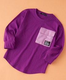 SHISKY（シスキー）の「SHISKY / シスキー ビッグシルエットビッグポケット ロングTシャツ カットソー 長袖 キッズ（Tシャツ/カットソー・キッズ）」