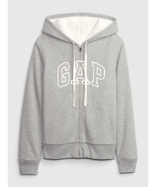 GAP（ギャップ）の「GAPロゴ 裏ボア ジップアップ パーカー（パーカー