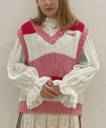 Candy Stripper | MULTI BORDER KNIT ベスト(ベスト)