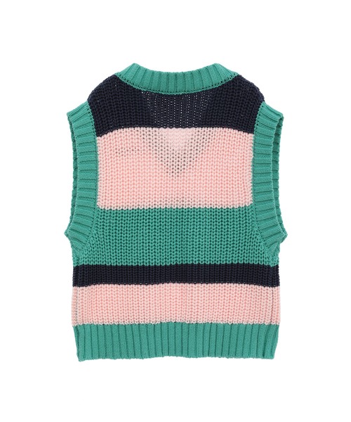 Candy Stripper(キャンディストリッパー)の「MULTI BORDER KNIT ベスト(ベスト・レディース・ピンク/ライトグリーン/ブルー・2)」の20枚目の写真