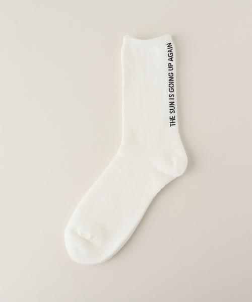 FRAMeWORK(フレームワーク)の「【VIBSOX*FRAMeWORK】THE SUN サイドロゴ(ソックス/靴下・レディース・ホワイト・FREE)」の1枚目の写真