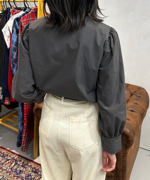 kutir（クティール）の「刺繍チャイナブラウス（シャツ/ブラウス・レディース・サックスブルー/オフホワイト/チャコールグレー・FREE）」の18枚目の写真