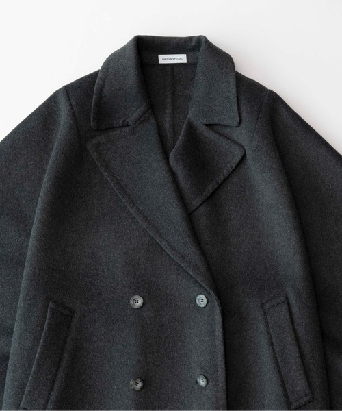 MAISON SPECIAL（メゾンスペシャル）の「Reversibule Sewing Poncho/リバーポンチョ【MAISON SPECIAL/メゾンスペシャル】（ポンチョ・レディース・ブラック/グレー/アイボリー・FREE）」の11枚目の写真