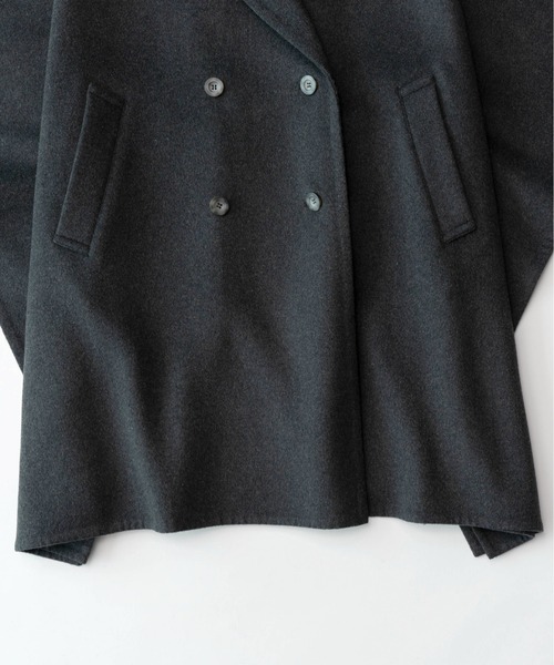 MAISON SPECIAL（メゾンスペシャル）の「Reversibule Sewing Poncho/リバーポンチョ【MAISON SPECIAL/メゾンスペシャル】（ポンチョ・レディース・ブラック/グレー/アイボリー・FREE）」の13枚目の写真