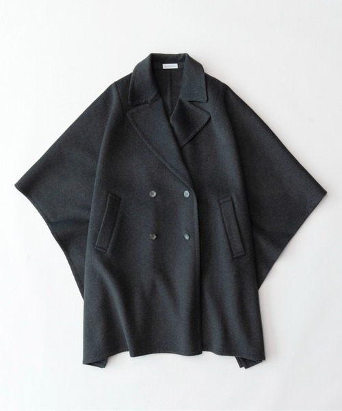 MAISON SPECIAL（メゾンスペシャル）の「Reversibule Sewing Poncho/リバーポンチョ【MAISON SPECIAL/メゾンスペシャル】（ポンチョ・レディース・ブラック/グレー/アイボリー・FREE）」の10枚目の写真