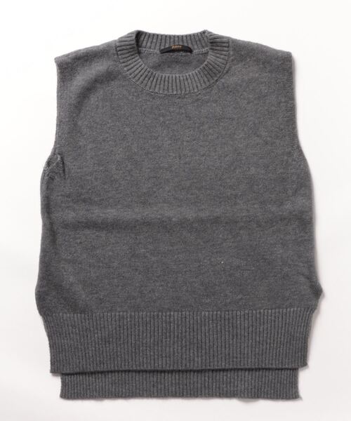 Ritzy(リッツィー)の「サイドスリット入り シンプルニットベスト(ベスト・レディース・ブラック/ダークグレー/ベージュ/グレー・FREE)」の22枚目の写真