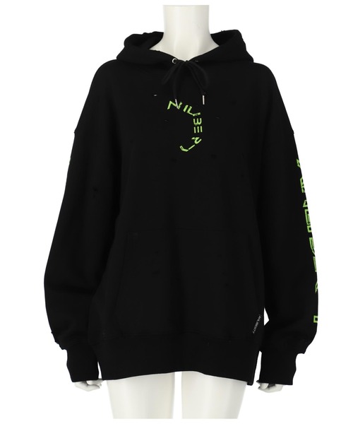 ANLIBERTY ANAP（アンリバティアナップ）の「ダメージロゴフーディー（パーカー・レディース・グレー/ブラック/ブルー・M/S）」の21枚目の写真