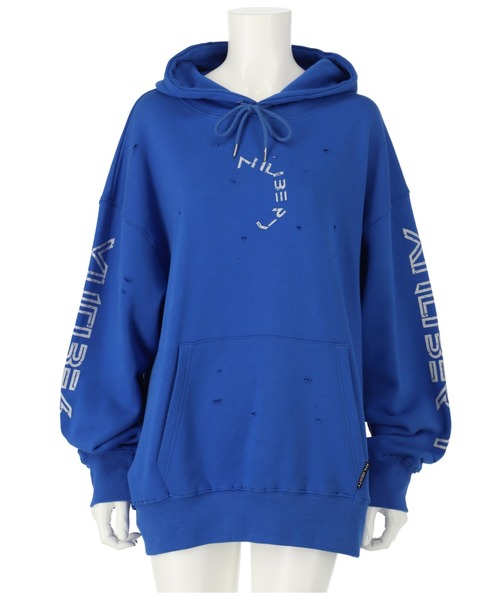 ANLIBERTY ANAP（アンリバティアナップ）の「ダメージロゴフーディー（パーカー・レディース・グレー/ブラック/ブルー・M/S）」の22枚目の写真