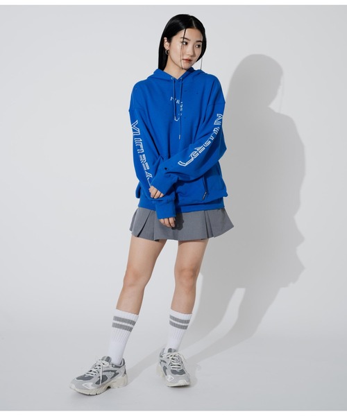 ANLIBERTY ANAP（アンリバティアナップ）の「ダメージロゴフーディー（パーカー・レディース・グレー/ブラック/ブルー・M/S）」の16枚目の写真