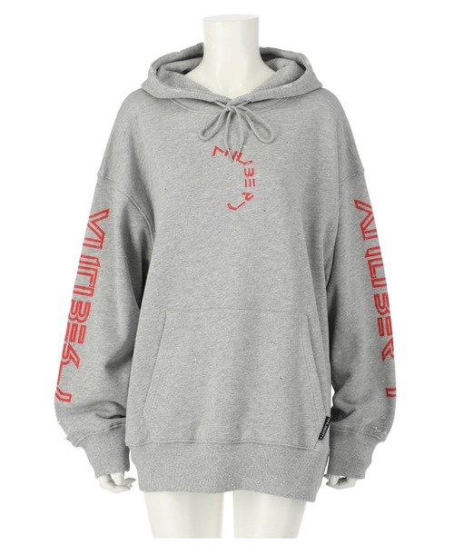 ANLIBERTY ANAP（アンリバティアナップ）の「ダメージロゴフーディー（パーカー・レディース・グレー/ブラック/ブルー・M/S）」の15枚目の写真