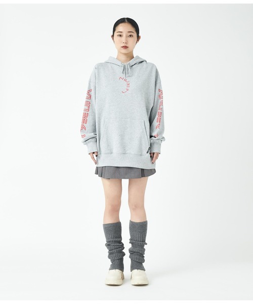 ANLIBERTY ANAP（アンリバティアナップ）の「ダメージロゴフーディー（パーカー・レディース・グレー/ブラック/ブルー・M/S）」の8枚目の写真