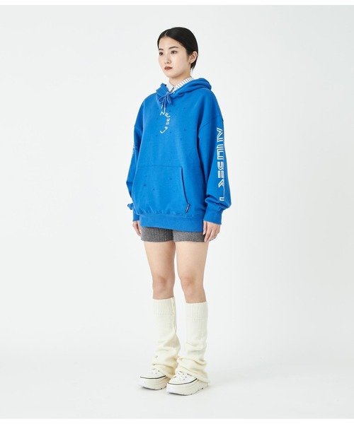 ANLIBERTY ANAP（アンリバティアナップ）の「ダメージロゴフーディー（パーカー・レディース・グレー/ブラック/ブルー・M/S）」の13枚目の写真