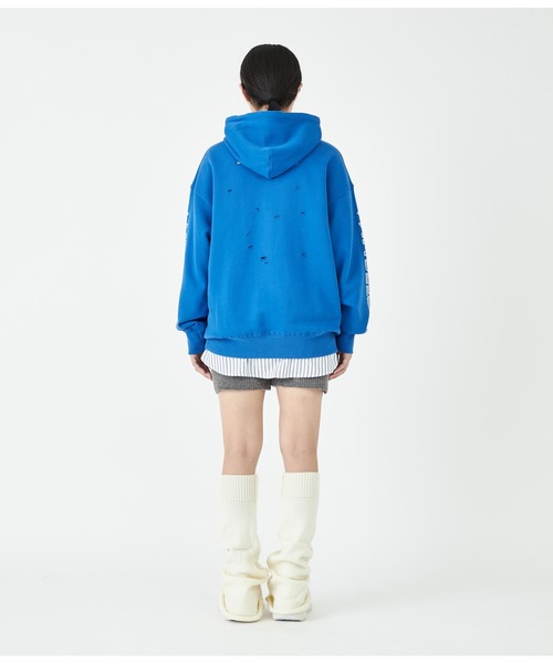 ANLIBERTY ANAP（アンリバティアナップ）の「ダメージロゴフーディー（パーカー・レディース・グレー/ブラック/ブルー・M/S）」の14枚目の写真