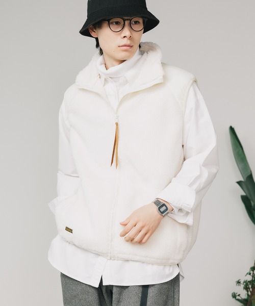 orSlow(オアスロウ)の「orSlow/オアスロウ BOA FLEECE VEST ボアベスト フリース(ベスト・メンズ・アイボリー・2/4/3)」の20枚目の写真