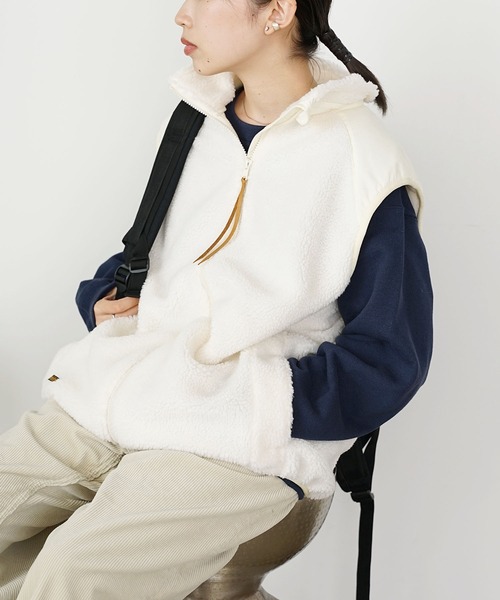 orSlow(オアスロウ)の「orSlow/オアスロウ BOA FLEECE VEST ボアベスト フリース(ベスト・メンズ・アイボリー・2/4/3)」の21枚目の写真