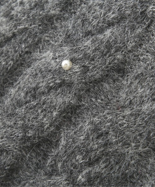 FREE'S MART(フリーズマート)の「◇パール付きケーブルショート丈ニット(ニット/セーター・レディース・ライトブルー/グレー/オフホワイト・FREE)」の9枚目の写真