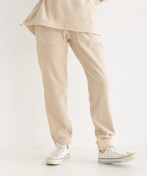 OMNES（オムネス）の「ふわ軽静電気防止マイクロフリースジョガーパンツ（その他パンツ・レディース・チャコールグレー/ベージュ/キャメル/ブラック・MEDIUM/LARGE）」の13枚目の写真