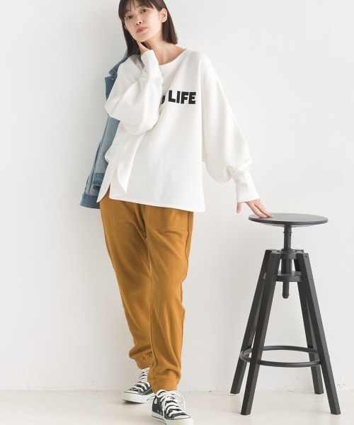 OMNES（オムネス）の「ふわ軽静電気防止マイクロフリースジョガーパンツ（その他パンツ・レディース・チャコールグレー/ベージュ/キャメル/ブラック・MEDIUM/LARGE）」の12枚目の写真