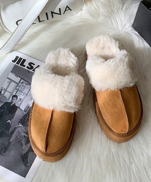 厚底ムートンヒールデザインスリッポン AZUL BY MOUSSY | 厚底ムートンヒールデザインスリッポン