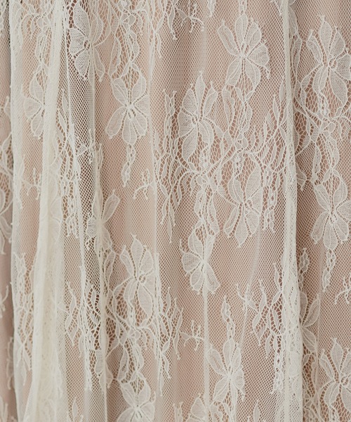 natural couture(ナチュラルクチュール)の「osono長さ変えれるレーススカート(スカート・レディース・ライトベージュ/ブラック/オフホワイト/ネイビー・FREE)」の6枚目の写真
