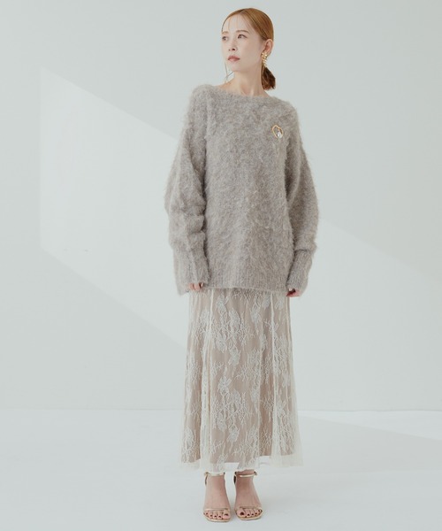 natural couture(ナチュラルクチュール)の「osono長さ変えれるレーススカート(スカート・レディース・ライトベージュ/ブラック/オフホワイト/ネイビー・FREE)」の22枚目の写真