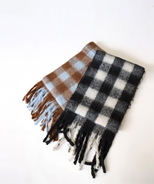 antiqua(アンティカ)の「チェック柄マフラー(マフラー・レディース・ブラック/ブラウン系その他・FREE)」の14枚目の写真