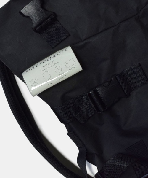 macromauro（マクロマウロ）の「【macromauro】  Wallase&Murron Special Order / KAOS  - BELT / PAINT COTTON（バックパック/リュック・メンズ・ブラック・FREE）」の4枚目の写真