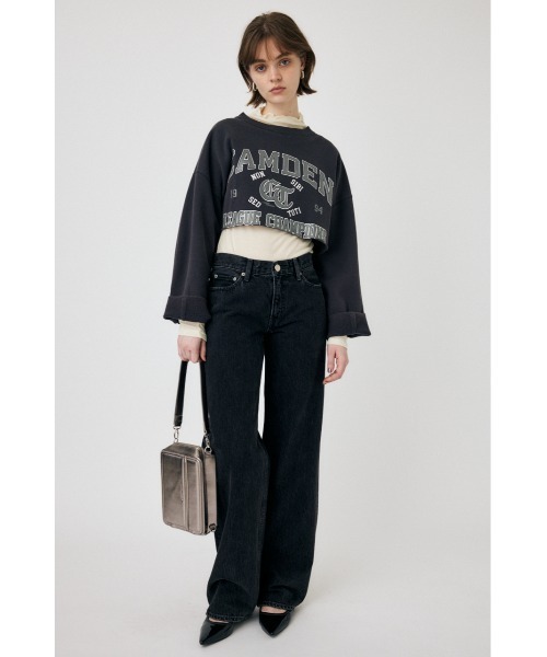 MOUSSY（マウジー）の「CROPPED COLLEGE プルオーバー（スウェット