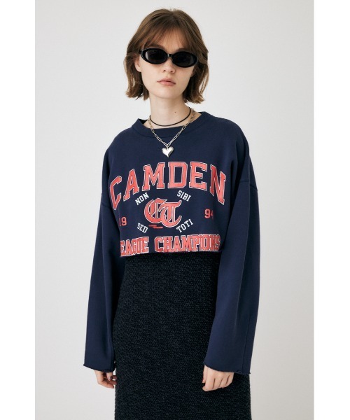 MOUSSY（マウジー）の「CROPPED COLLEGE プルオーバー（スウェット