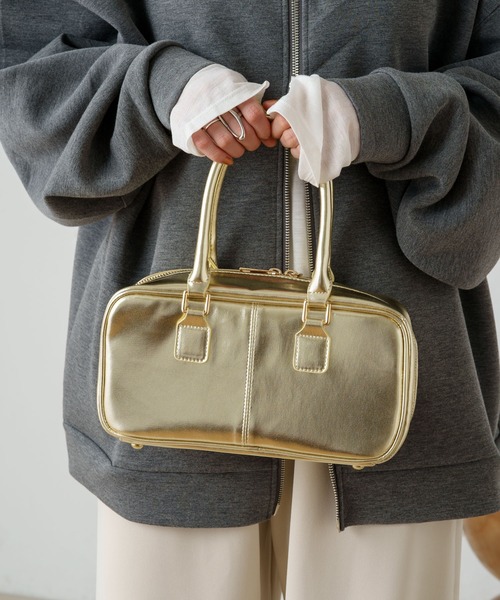 Omekashi（オメカシ）の「ミニボストン（トートバッグ・レディース・ブラック/ゴールド・FREE）」の3枚目の写真
