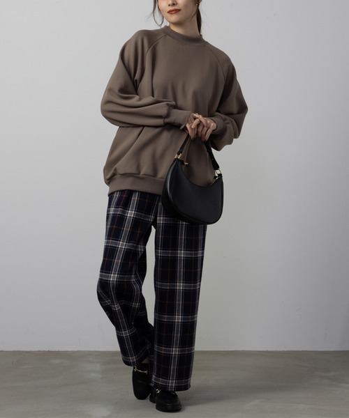 【美品】Yonfa パリススウェットプルオーバー　navy NAVY ふわもちハイネックプルオーバー（スウェット）｜NAVY