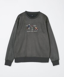 SHIPS Colors:〈洗濯機可能〉フェイクスエード エンブロイダリー スウェット2