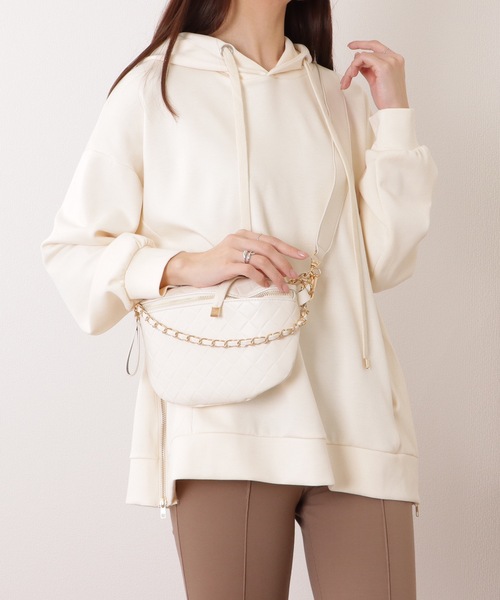 Lace Ladies(レースレディース)の「サイド ジップ ダンボール フーデット プルオーバー(パーカー・レディース・グレー/ブラック/アイボリー・FREE)」の20枚目の写真