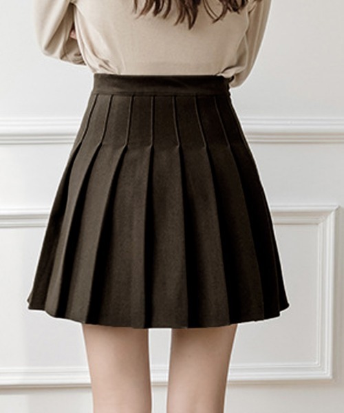 Miniministore（ミニミニストア）の「【新サイズ追加】プリーツミニスカート ハイウエスト韓国（スカート・レディース・アイボリー/ブラウン/ブラック/ダークグレー・S/L/M/XL/XS）」の12枚目の写真