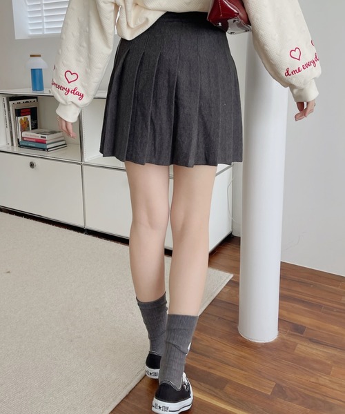 Miniministore（ミニミニストア）の「【新サイズ追加】プリーツミニスカート ハイウエスト韓国（スカート・レディース・アイボリー/ブラウン/ブラック/ダークグレー・S/L/M/XL/XS）」の21枚目の写真