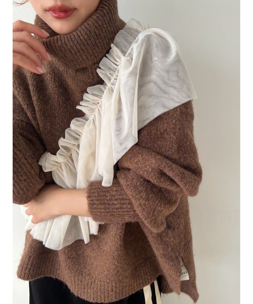 JUMELLE（ジュメロ）の「tulle multi collar（付け襟・レディース・アイボリー・MEDIUM）」の3枚目の写真