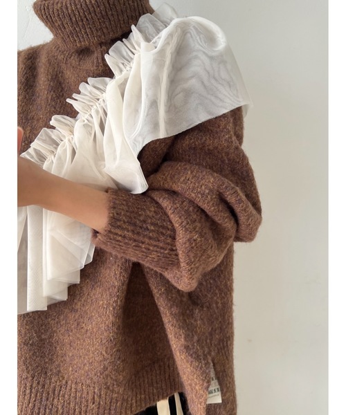 JUMELLE（ジュメロ）の「tulle multi collar（付け襟・レディース・アイボリー・MEDIUM）」の4枚目の写真