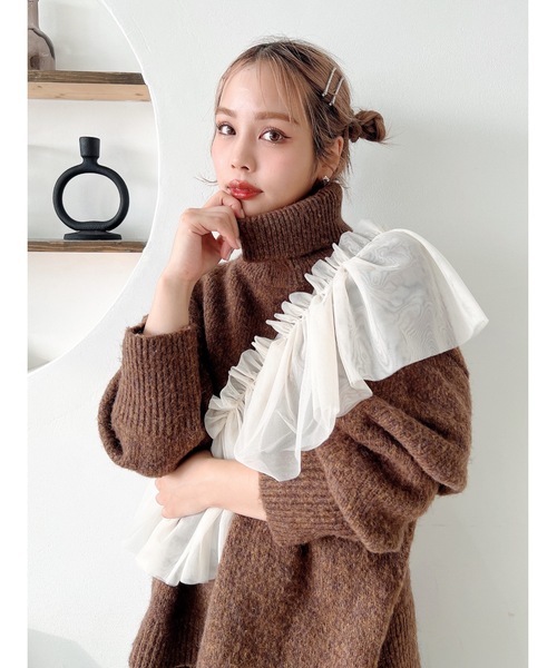 JUMELLE（ジュメロ）の「tulle multi collar（付け襟・レディース・アイボリー・MEDIUM）」の5枚目の写真