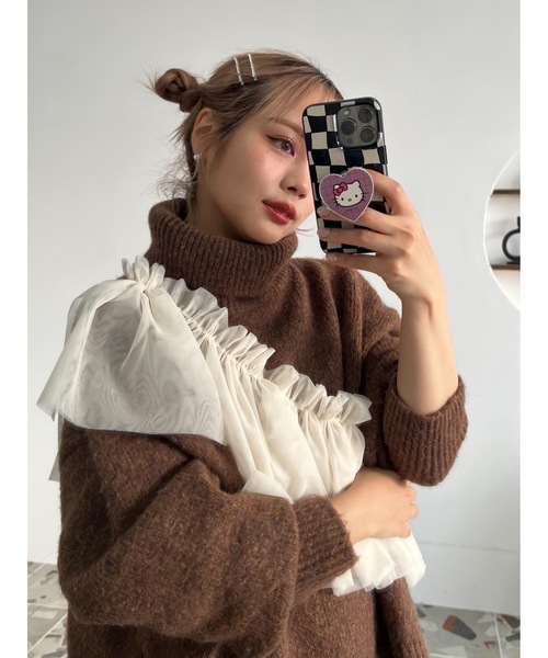 JUMELLE（ジュメロ）の「tulle multi collar（付け襟・レディース・アイボリー・MEDIUM）」の6枚目の写真