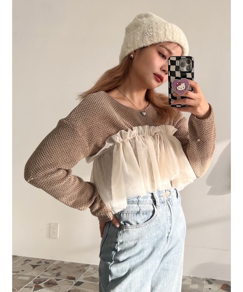 JUMELLE（ジュメロ）の「tulle multi collar（付け襟・レディース・アイボリー・MEDIUM）」の7枚目の写真