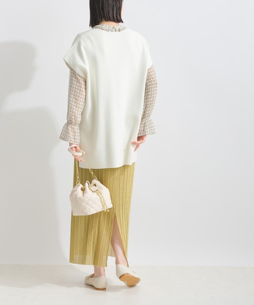 PICCIN（ピッチン）の「ポケット付きニットベスト（ニット/セーター・レディース・ブラック/グレイッシュベージュ/オフホワイト・M）」の12枚目の写真