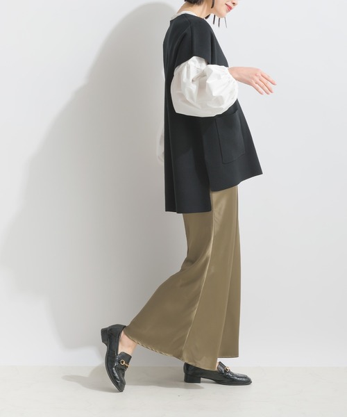 PICCIN（ピッチン）の「ポケット付きニットベスト（ニット/セーター・レディース・ブラック/グレイッシュベージュ/オフホワイト・M）」の21枚目の写真