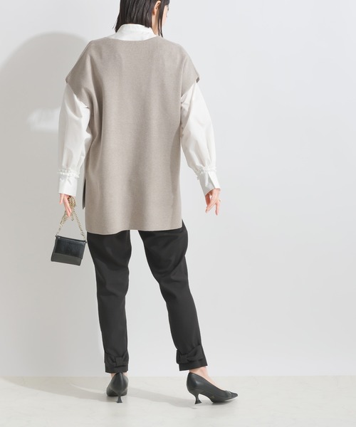 PICCIN（ピッチン）の「ポケット付きニットベスト（ニット/セーター・レディース・ブラック/グレイッシュベージュ/オフホワイト・M）」の16枚目の写真