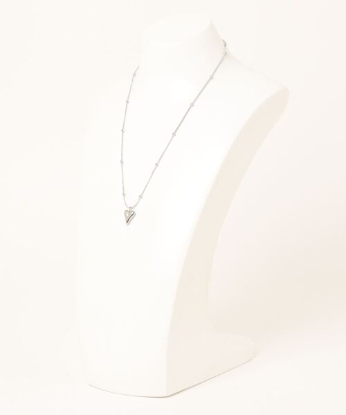PARKS TOKYO SELECT(パークストウキョウセレクト)の「金属アレルギー対応 サージカルステンレス/316L ニュアンスハート ネックレス ペンダント(ネックレス・レディース・ゴールド/シルバー・FREE)」の4枚目の写真