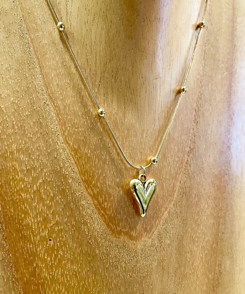 PARKS TOKYO SELECT(パークストウキョウセレクト)の「金属アレルギー対応 サージカルステンレス/316L ニュアンスハート ネックレス ペンダント(ネックレス・レディース・ゴールド/シルバー・FREE)」の9枚目の写真