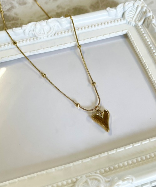 PARKS TOKYO SELECT(パークストウキョウセレクト)の「金属アレルギー対応 サージカルステンレス/316L ニュアンスハート ネックレス ペンダント(ネックレス・レディース・ゴールド/シルバー・FREE)」の10枚目の写真